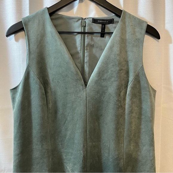 BCBGMaxAzria Suede Adelene Y2k Shift Mini Dress - Size Small - Picture 2 of 10